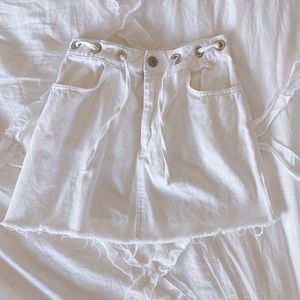 White Urban Outfitters Denim Skirt